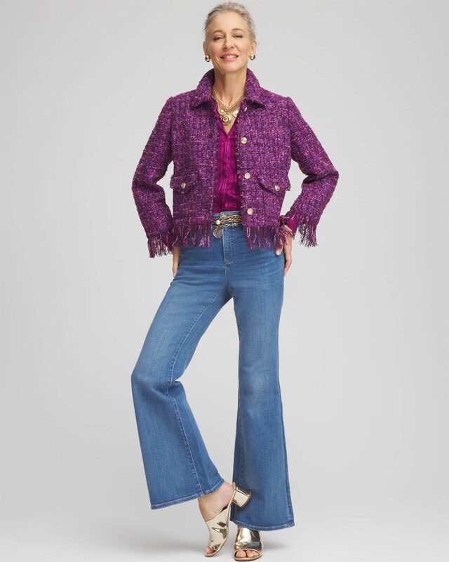 Fringe Tweed Jacket - image 2
